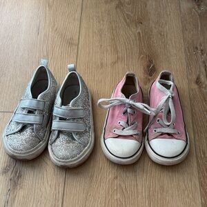 Converse Kids Sneakers in Pink and Silver